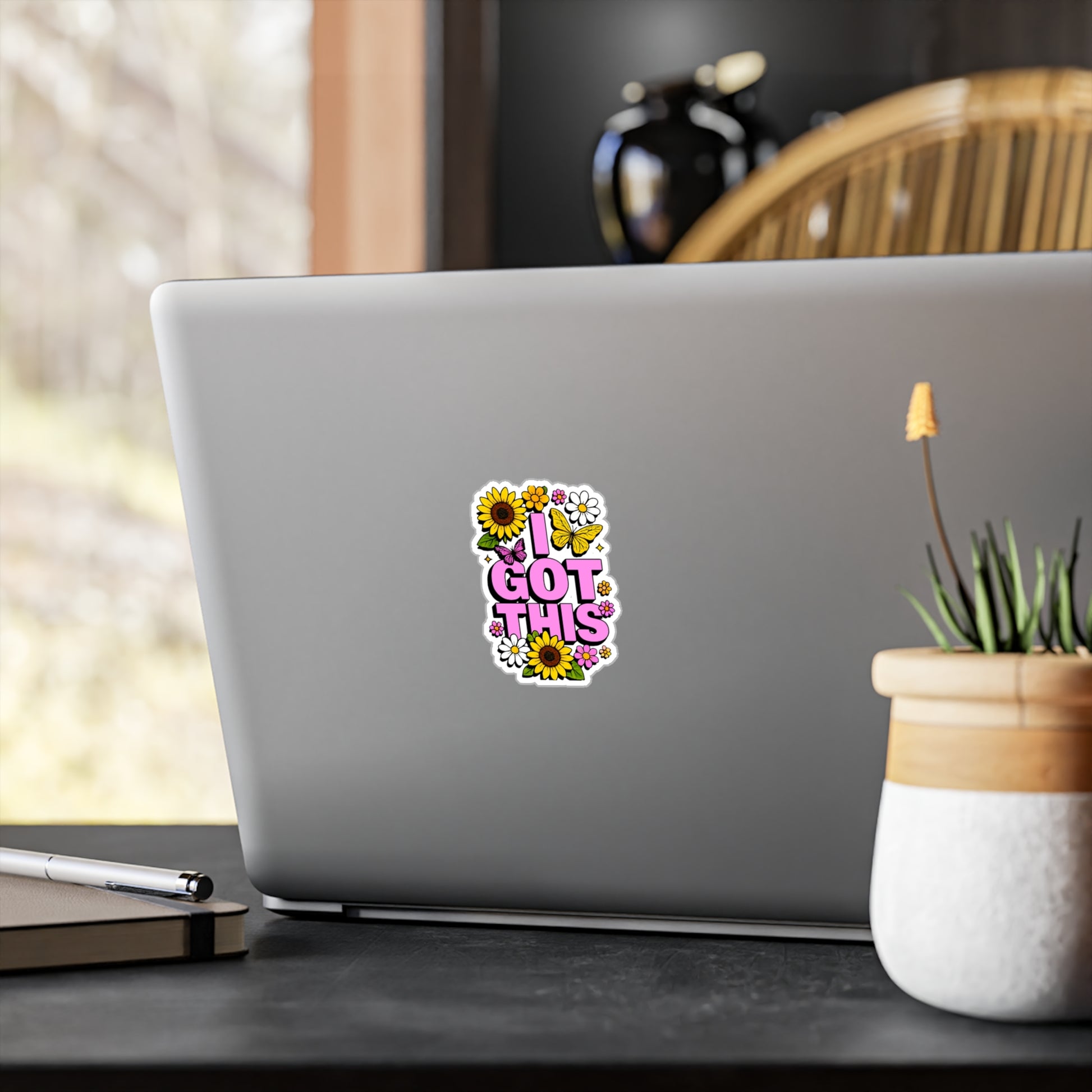 Colorful Affirmation Vinyl Decals, Motivational Stickers, Laptop Decor, Flower Stickers, Inspirational Gifts
