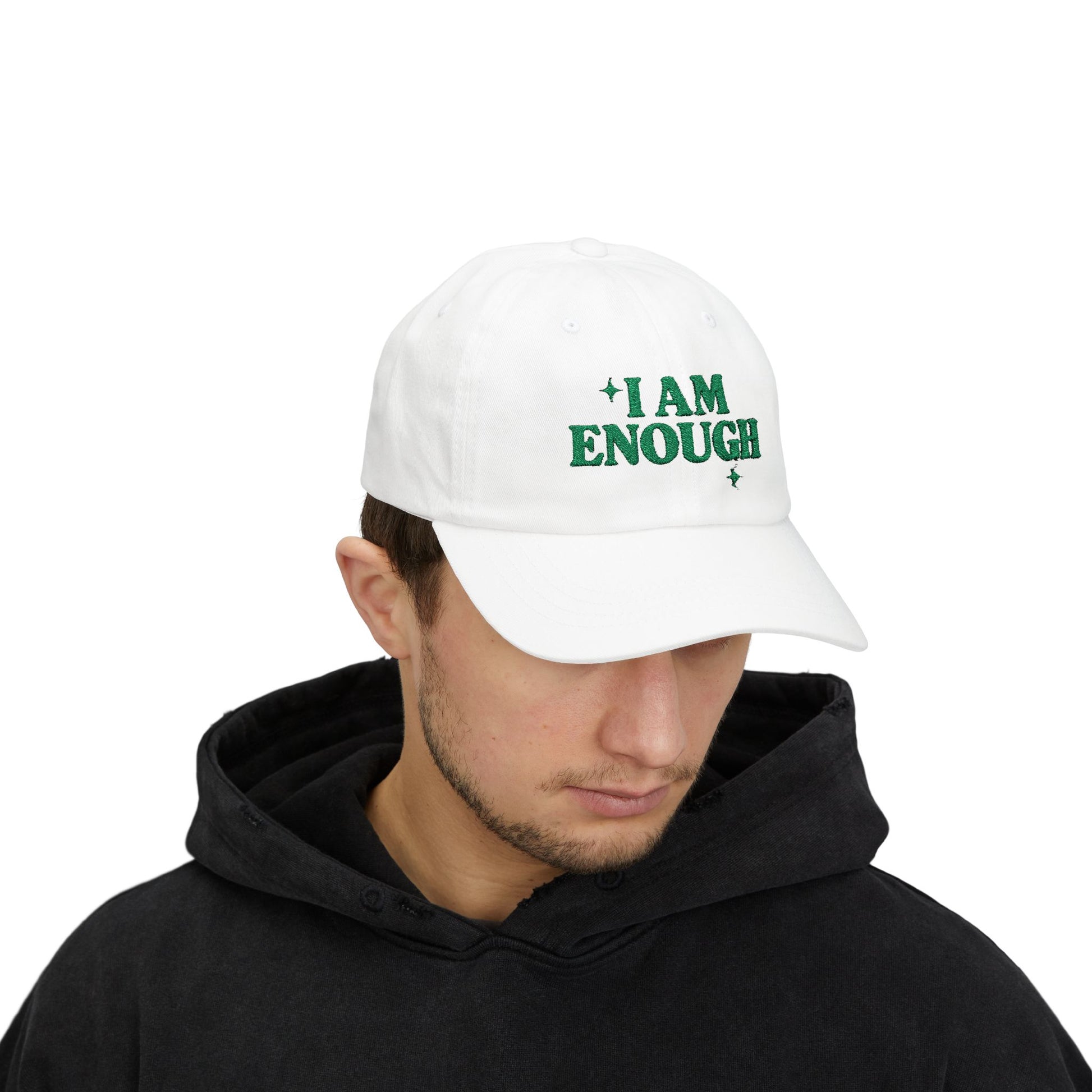 Inspirational Dad Cap - I Am Enough, Motivational Gift, Casual Wear, Father's Day Present, Everyday Cap, Confidence Accessories