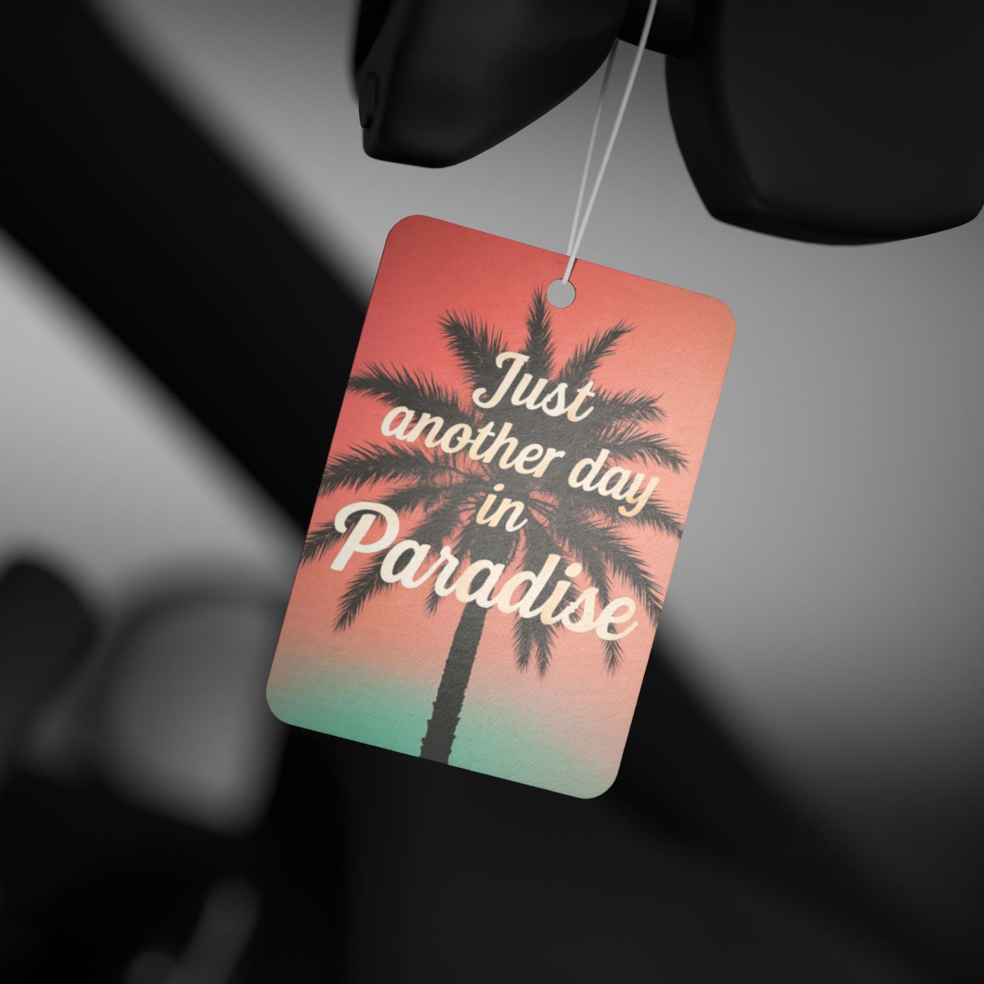 Tropical Car Air Freshener - Just Another Day in Paradise, Summer Car Accessory, Gift for Travelers, Vacation Vibes, Eco-Friendly Scent