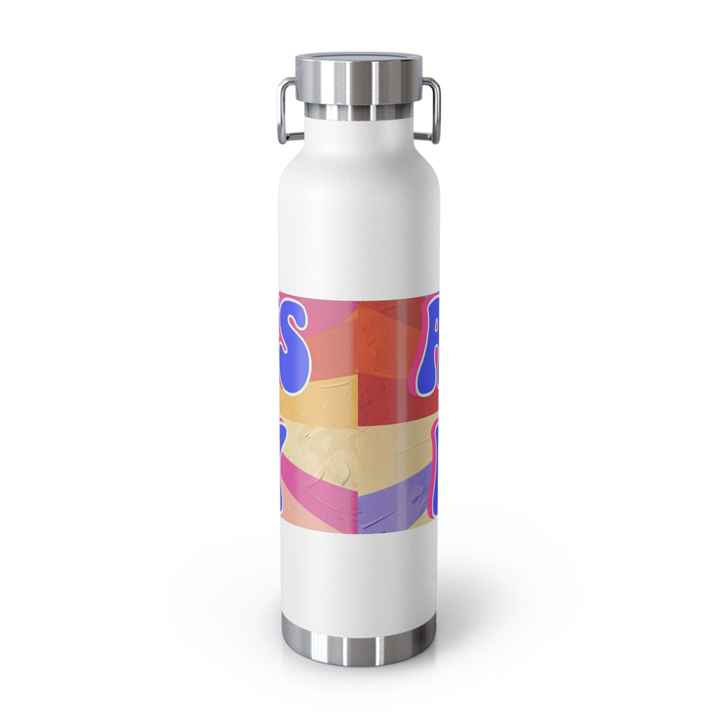 Cheerful Insulated Water Bottle, Always Be Happy, Eco-Friendly Flask, Fitness Hydration, Gift for Her, Travel Mug