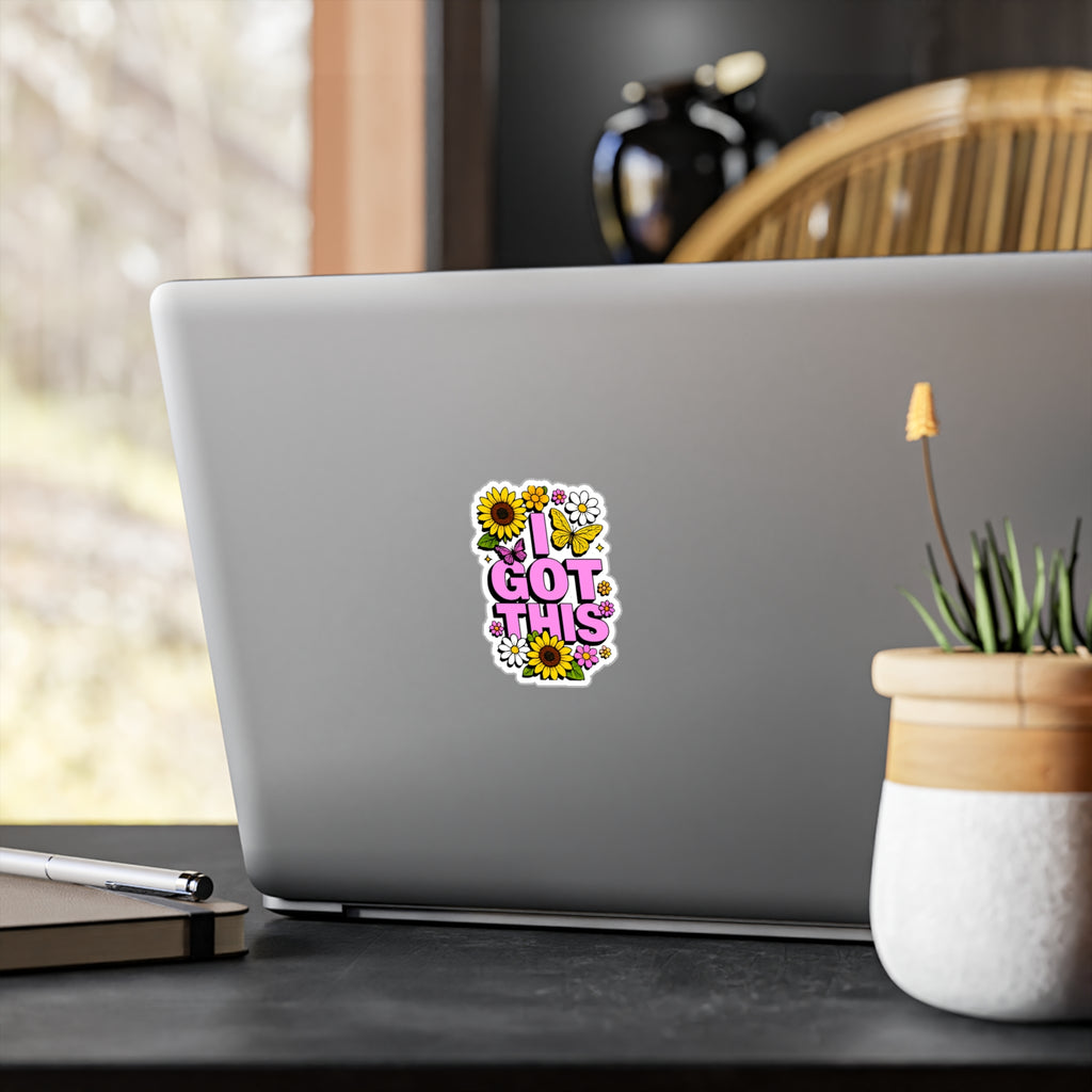 Colorful Affirmation Vinyl Decals, Motivational Stickers, Laptop Decor, Flower Stickers, Inspirational Gifts