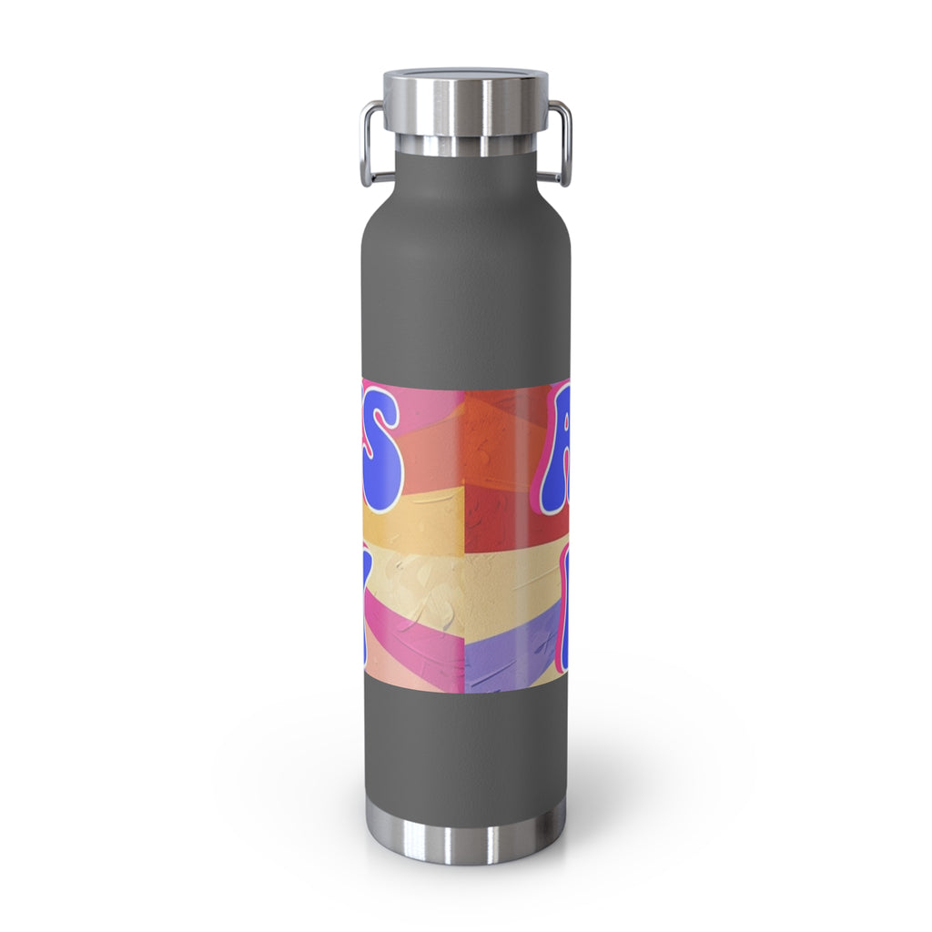 Cheerful Insulated Water Bottle, Always Be Happy, Eco-Friendly Flask, Fitness Hydration, Gift for Her, Travel Mug