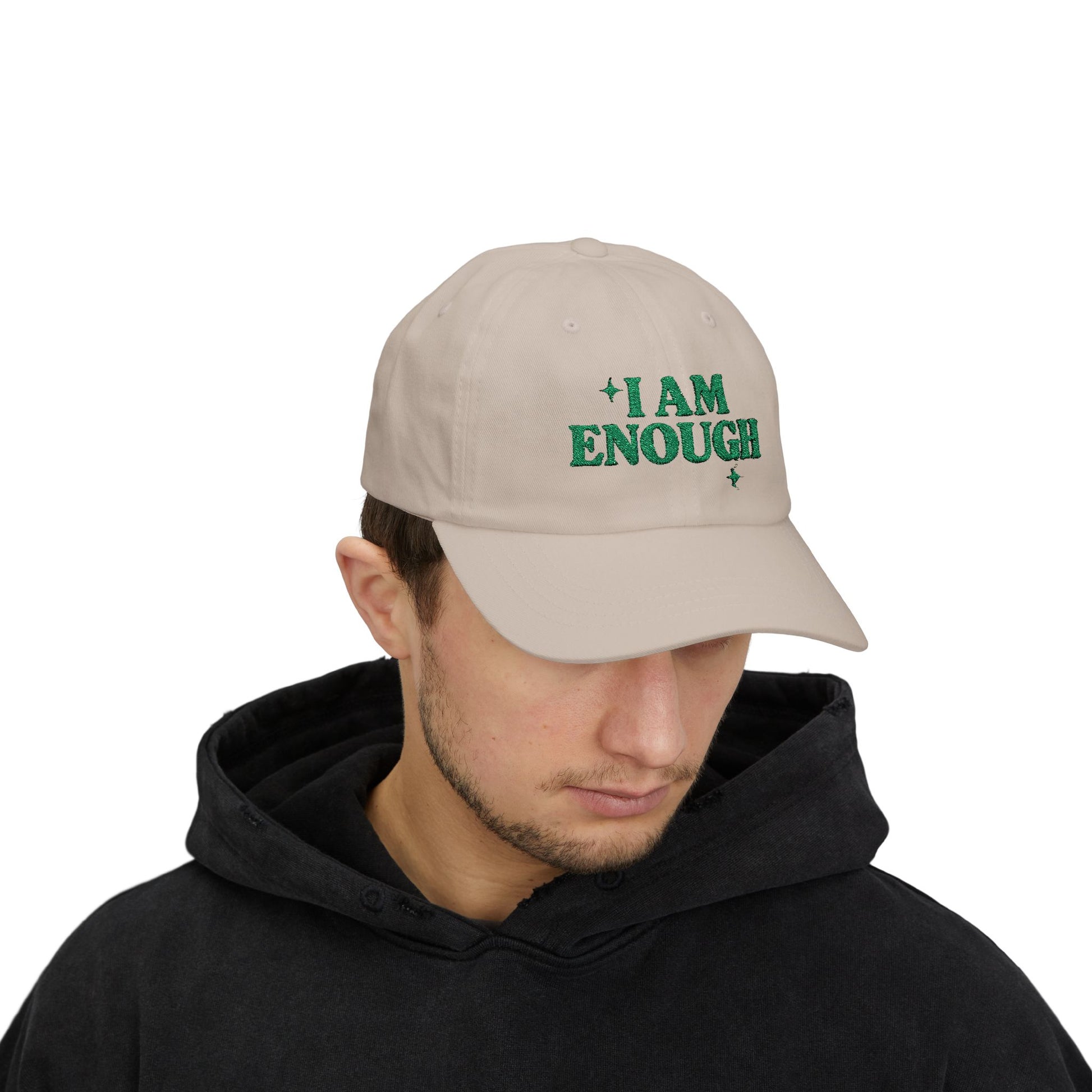 Inspirational Dad Cap - I Am Enough, Motivational Gift, Casual Wear, Father's Day Present, Everyday Cap, Confidence Accessories
