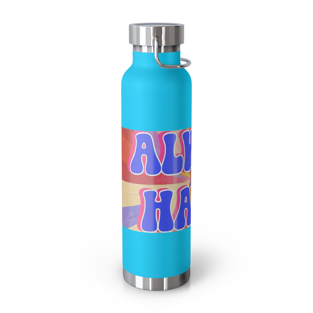Cheerful Insulated Water Bottle, Always Be Happy, Eco-Friendly Flask, Fitness Hydration, Gift for Her, Travel Mug