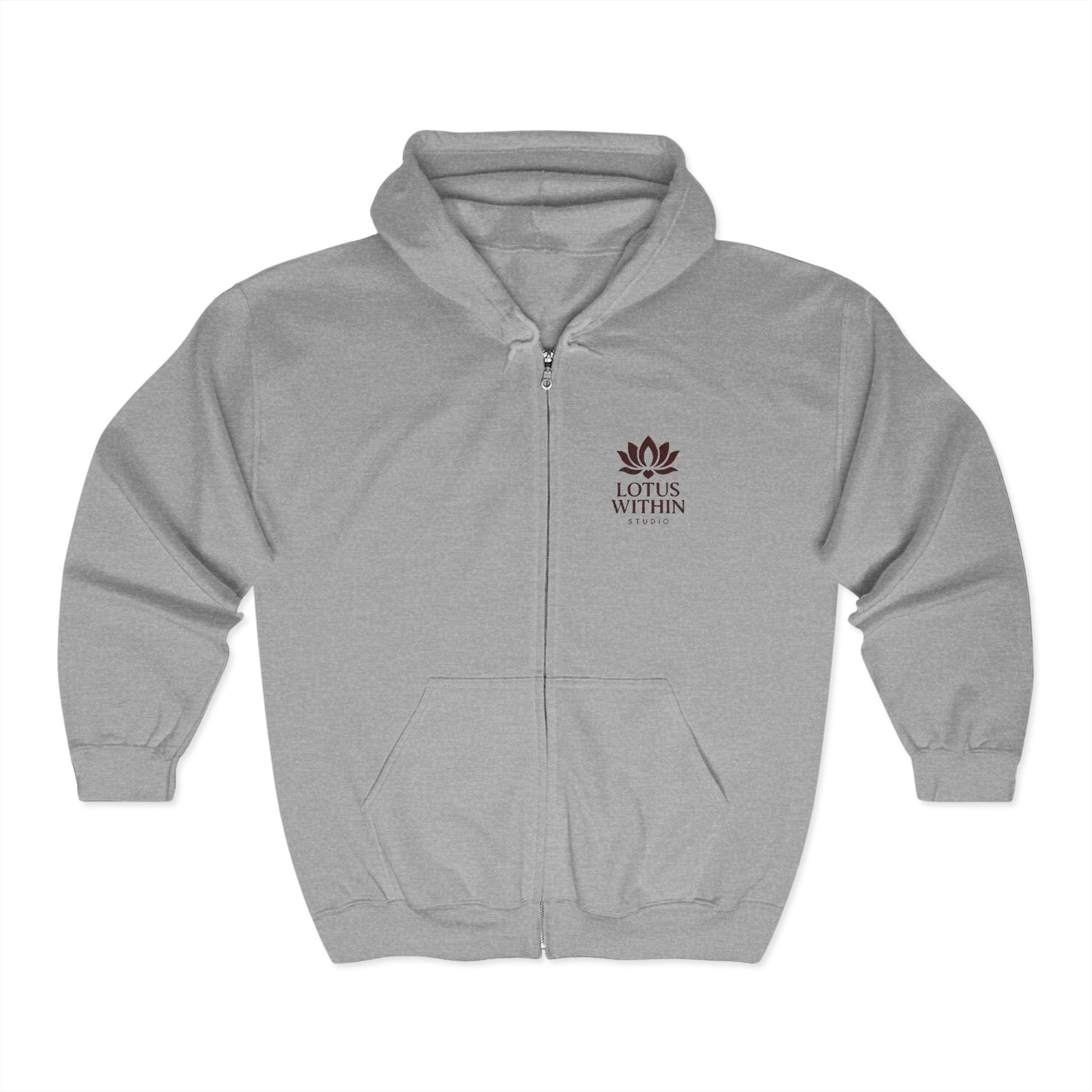 Embrace Your Inner Calm Hoodie, Cozy Zip Up Sweatshirt, Unisex Relaxation Wear, Perfect for Meditation, Thoughtful Gift for Grieving [...]