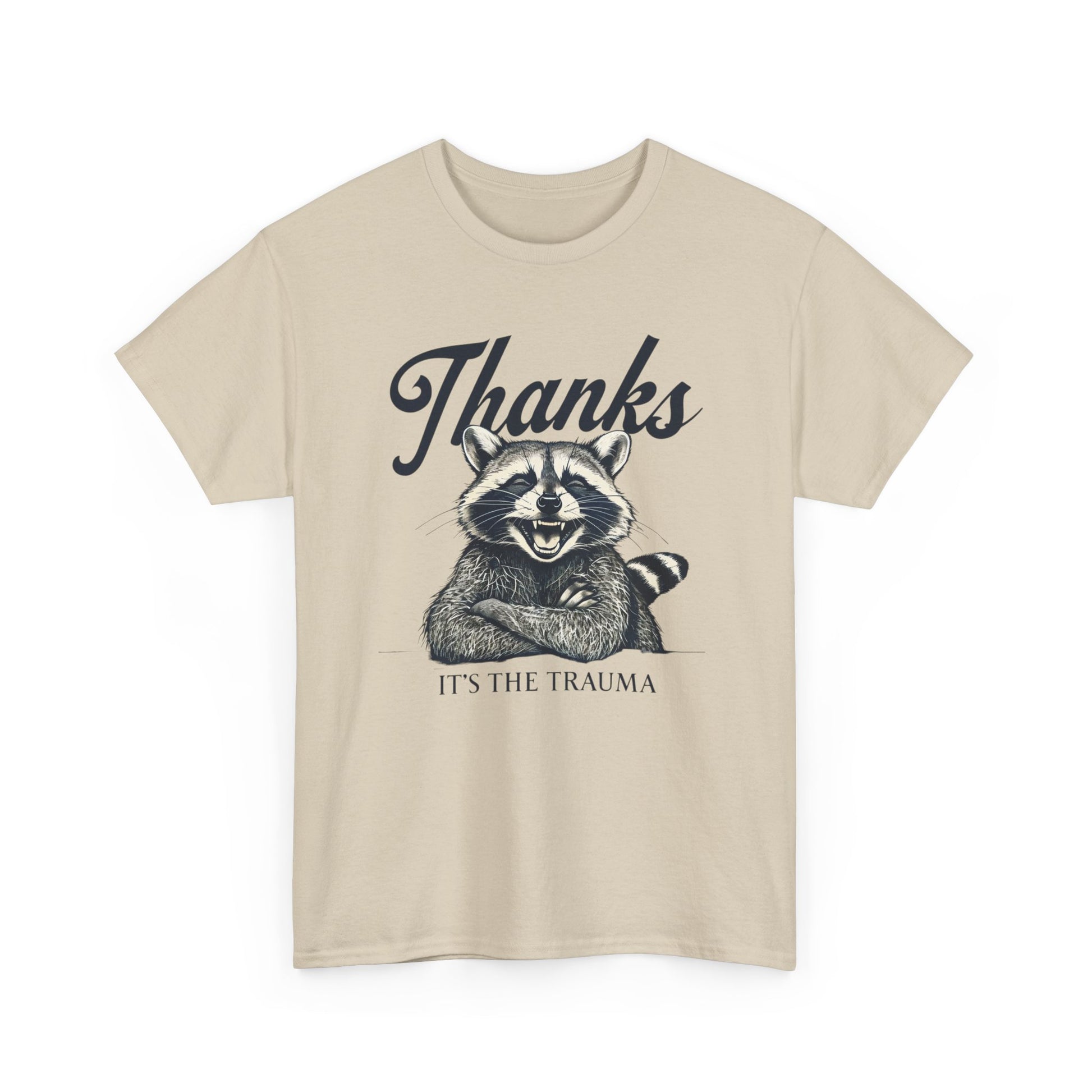 Vintage Thanks Racoon T-Shirt, Funny Tee for Animal Lovers, Gift for Raccoon Fans, Casual Wear, Unique Graphic Tee
