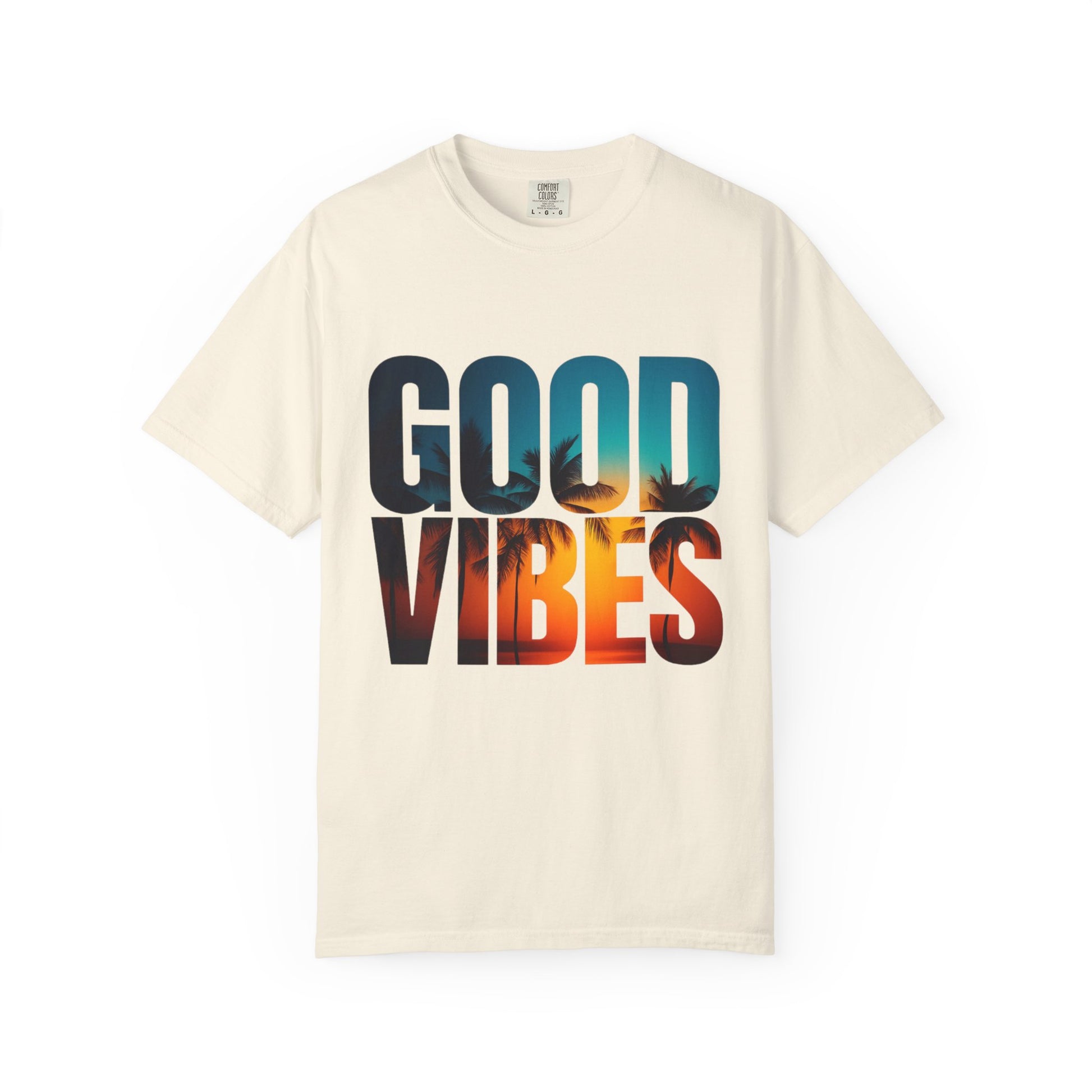 Good Vibes Unisex Garment-Dyed T-Shirt - Comfortable Casual Wear, Summer Vibes Tee, Chill Day Fashion, Gift for Friends, Laid-Back Style