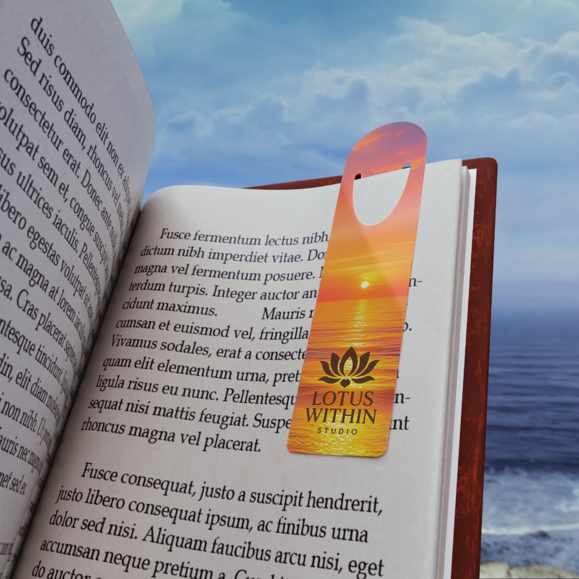 Sunset Beach Bookmark, Inspirational Reading Gifts, Lotus Within Studio, Book Lover Accessories, Meditation Gift, Relaxation Decor