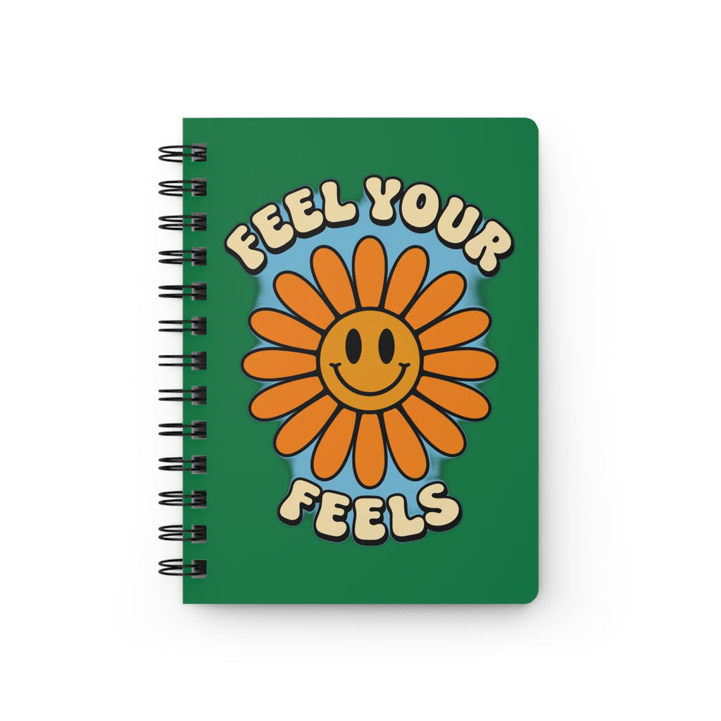 Feel Your Feels Spiral Bound Journal | Happy Flower Notebook, Mindfulness Journal, Self-Care Planner, Gift for Writers, Mental Health [...]
