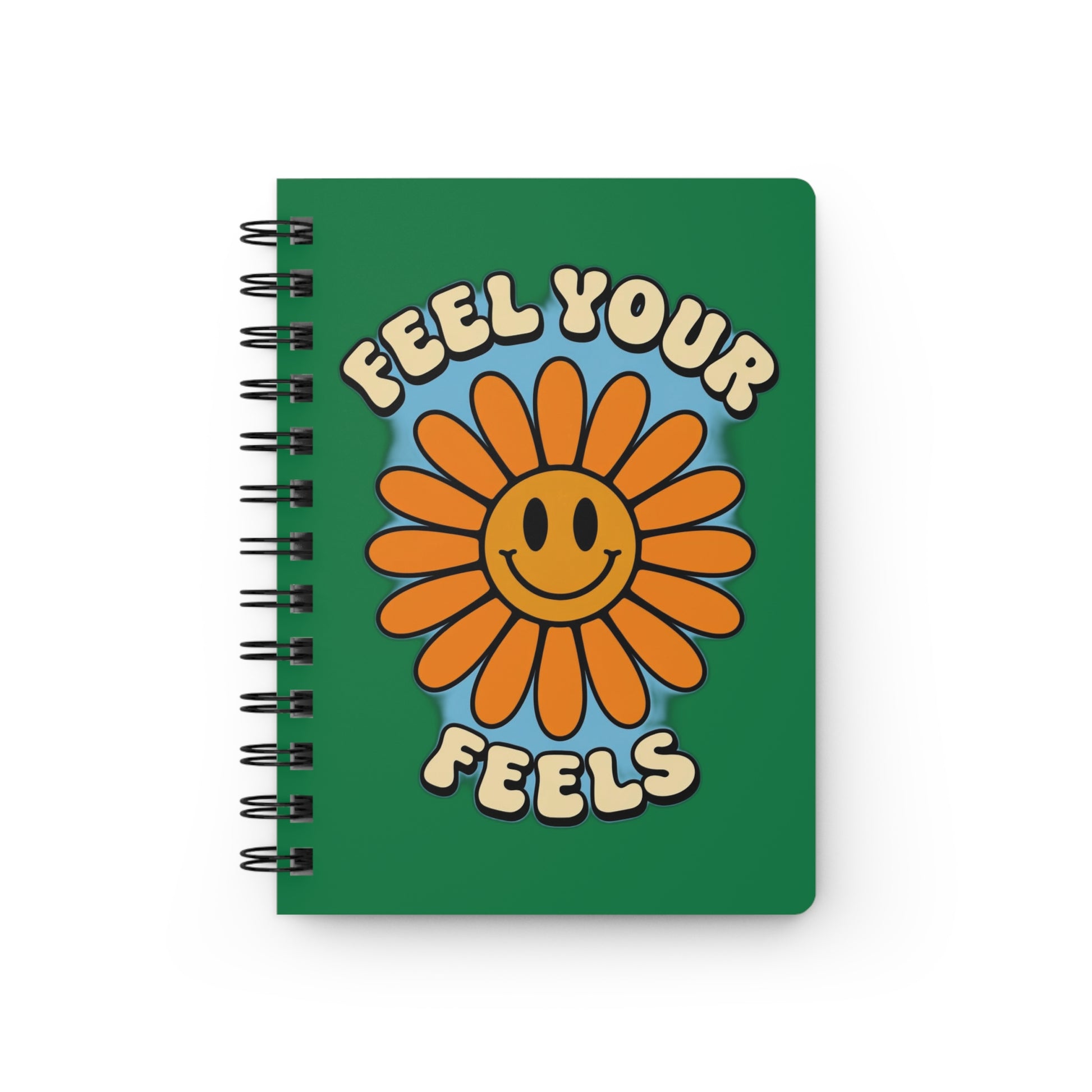 Feel Your Feels Spiral Bound Journal | Happy Flower Notebook, Mindfulness Journal, Self-Care Planner, Gift for Writers, Mental Health [...]