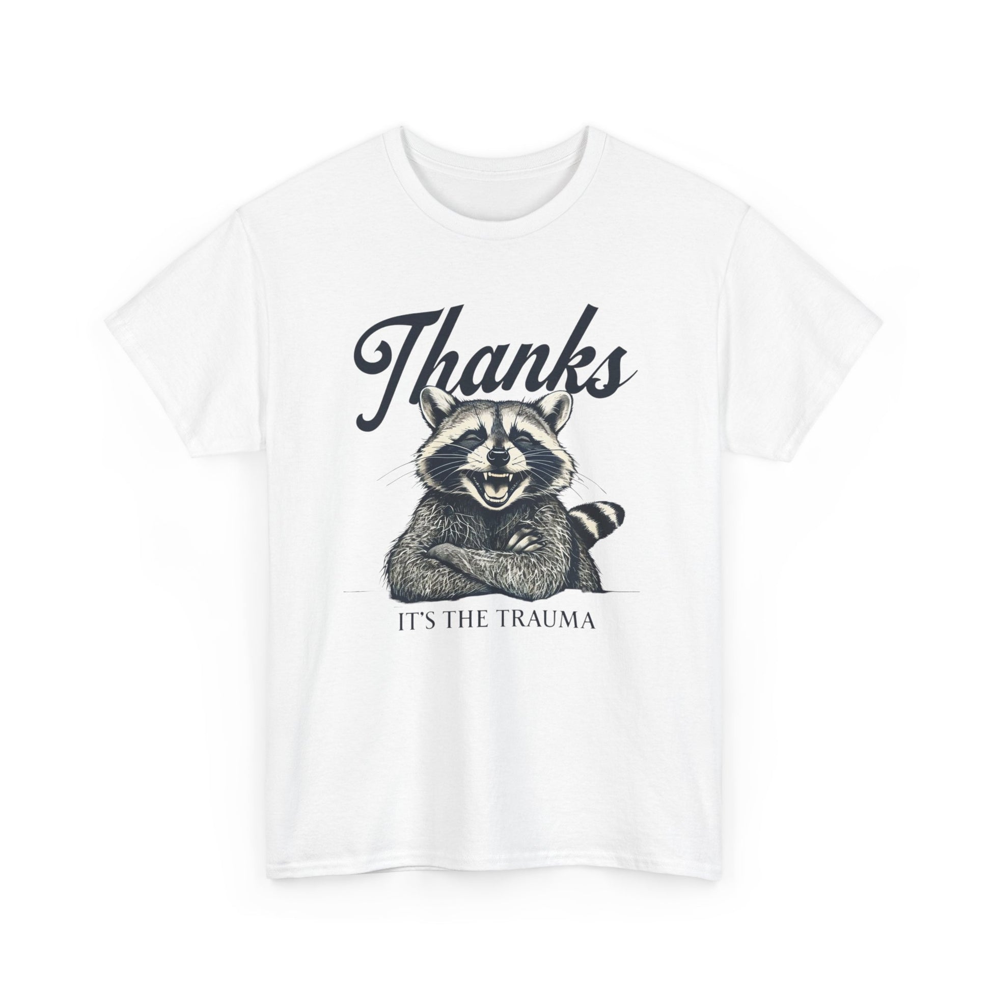 Vintage Thanks Racoon T-Shirt, Funny Tee for Animal Lovers, Gift for Raccoon Fans, Casual Wear, Unique Graphic Tee