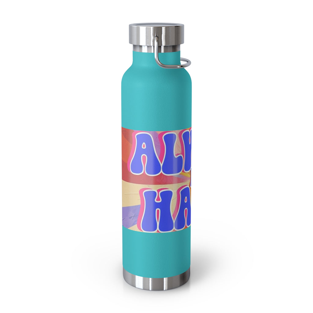 Cheerful Insulated Water Bottle, Always Be Happy, Eco-Friendly Flask, Fitness Hydration, Gift for Her, Travel Mug