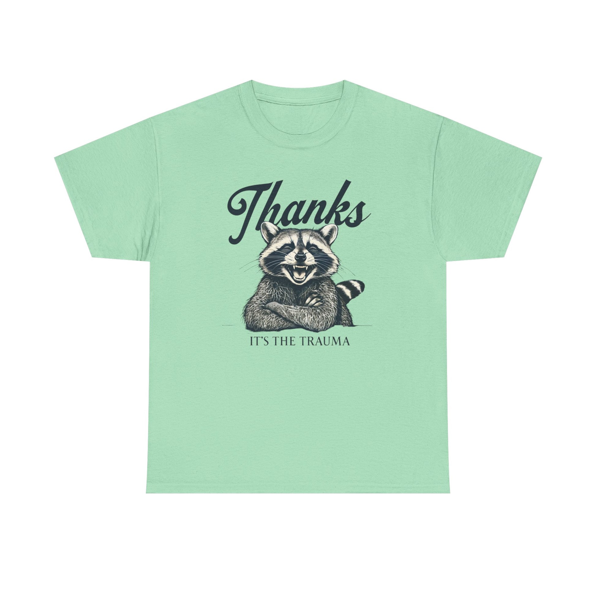 Vintage Thanks Racoon T-Shirt, Funny Tee for Animal Lovers, Gift for Raccoon Fans, Casual Wear, Unique Graphic Tee