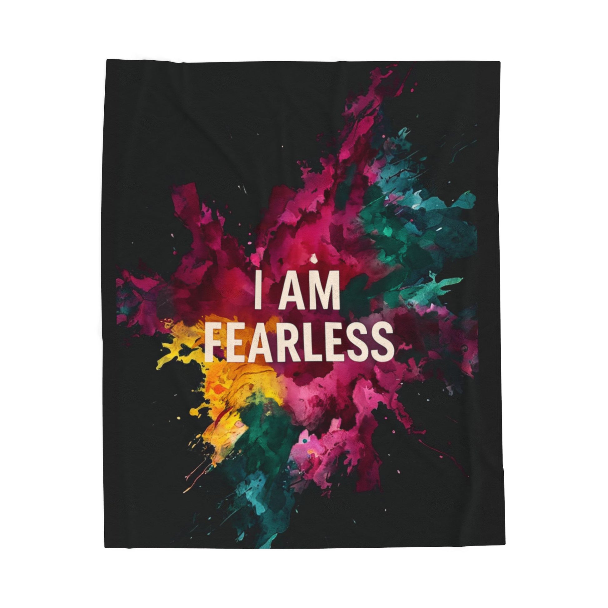 Fearless Statement Plush Blanket, Cozy Home Decor, Inspirational Gift, Self-Love Blanket, Soft Touch Throw