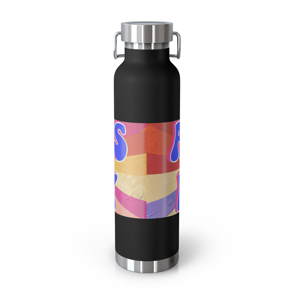Cheerful Insulated Water Bottle, Always Be Happy, Eco-Friendly Flask, Fitness Hydration, Gift for Her, Travel Mug