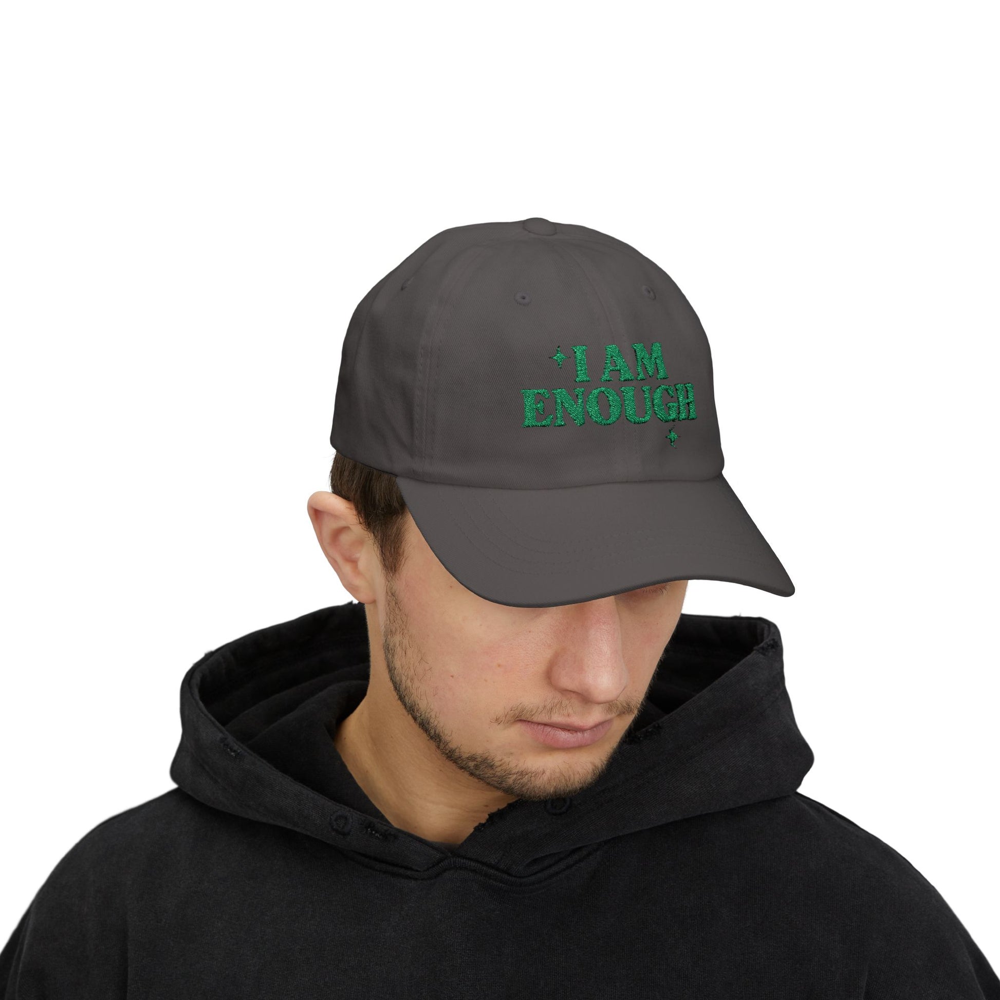 Inspirational Dad Cap - I Am Enough, Motivational Gift, Casual Wear, Father's Day Present, Everyday Cap, Confidence Accessories