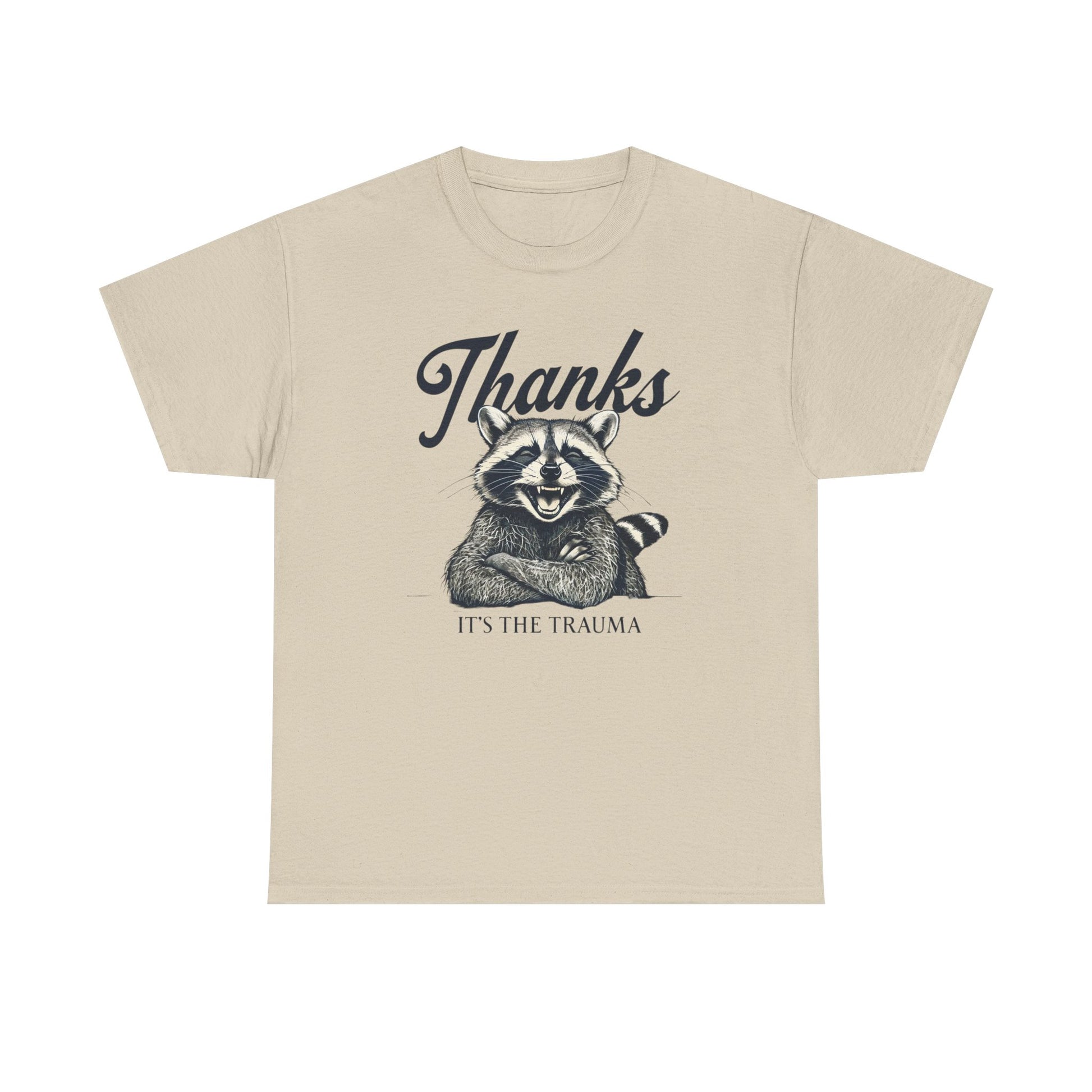 Vintage Thanks Racoon T-Shirt, Funny Tee for Animal Lovers, Gift for Raccoon Fans, Casual Wear, Unique Graphic Tee