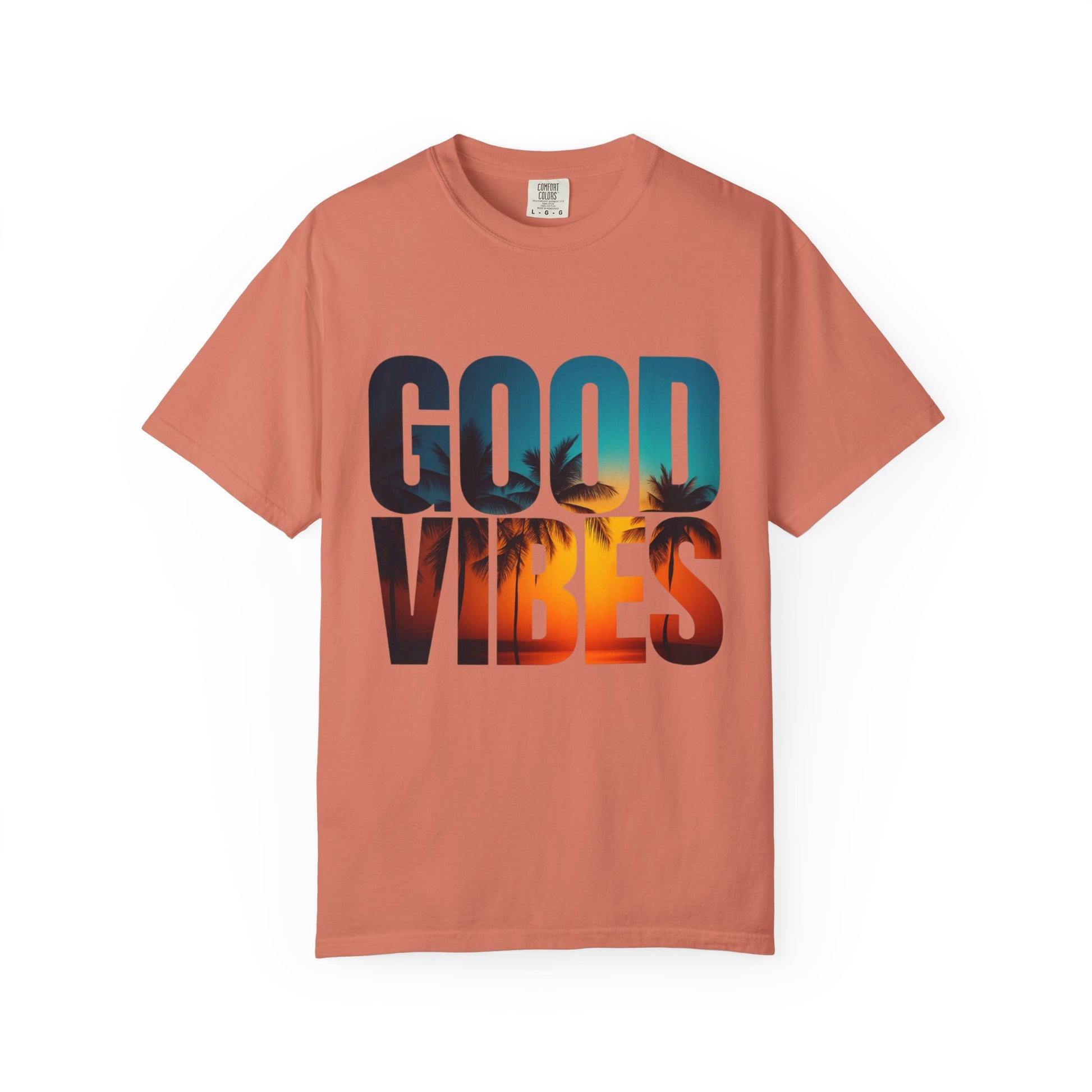 Good Vibes Unisex Garment-Dyed T-Shirt - Comfortable Casual Wear, Summer Vibes Tee, Chill Day Fashion, Gift for Friends, Laid-Back Style
