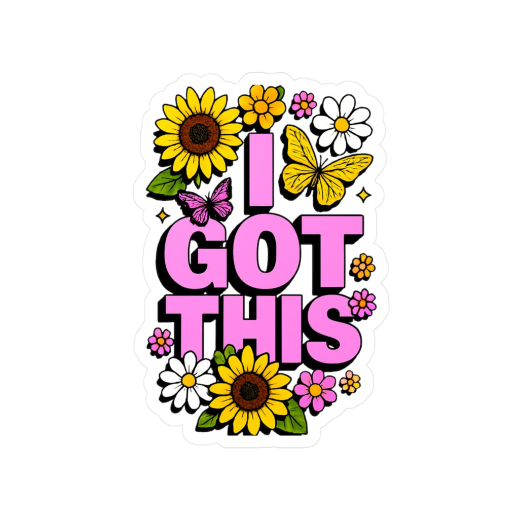 Colorful Affirmation Vinyl Decals, Motivational Stickers, Laptop Decor, Flower Stickers, Inspirational Gifts