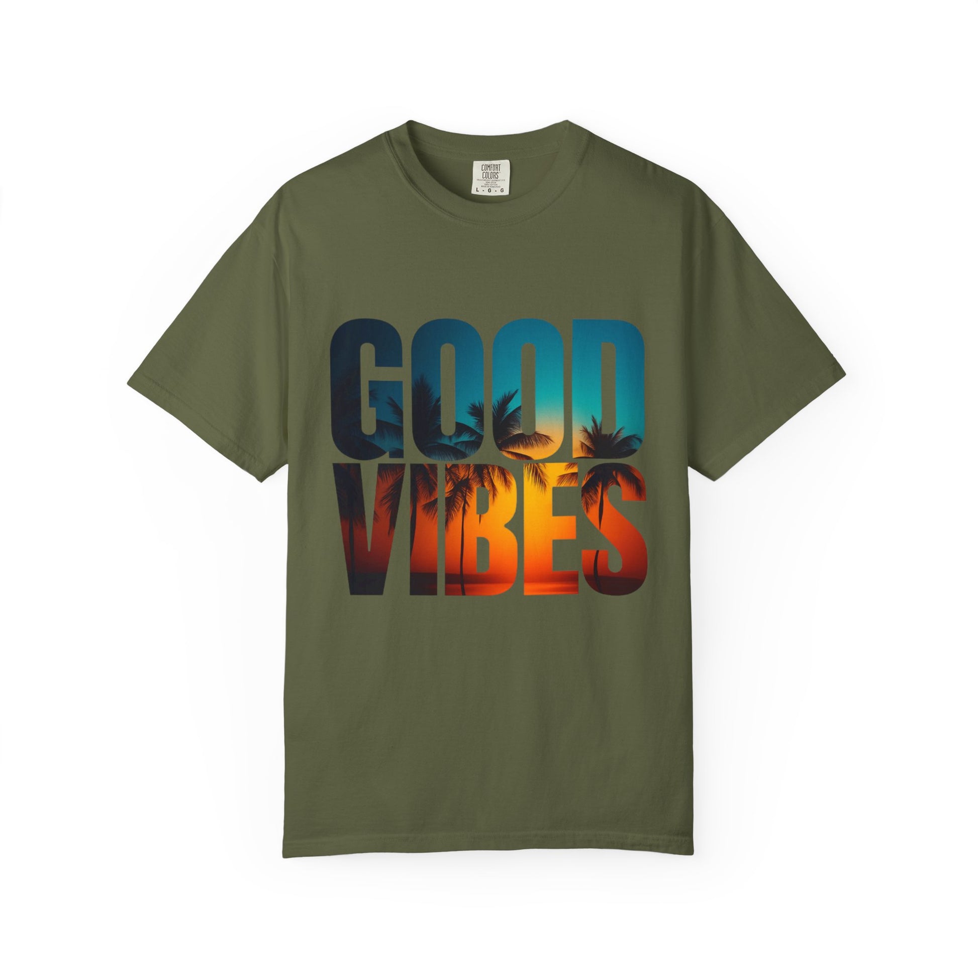 Good Vibes Unisex Garment-Dyed T-Shirt - Comfortable Casual Wear, Summer Vibes Tee, Chill Day Fashion, Gift for Friends, Laid-Back Style