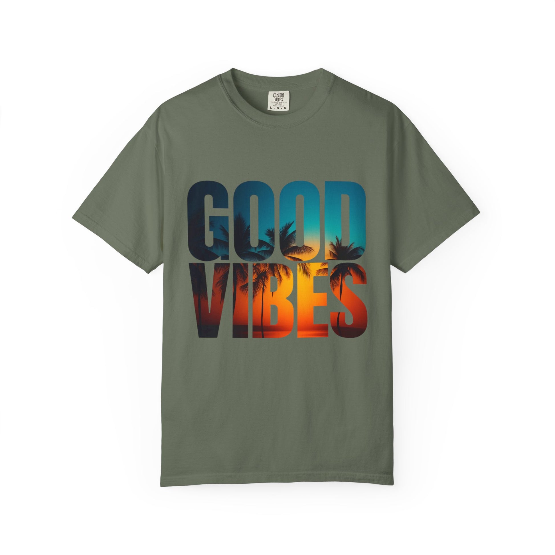 Good Vibes Unisex Garment-Dyed T-Shirt - Comfortable Casual Wear, Summer Vibes Tee, Chill Day Fashion, Gift for Friends, Laid-Back Style