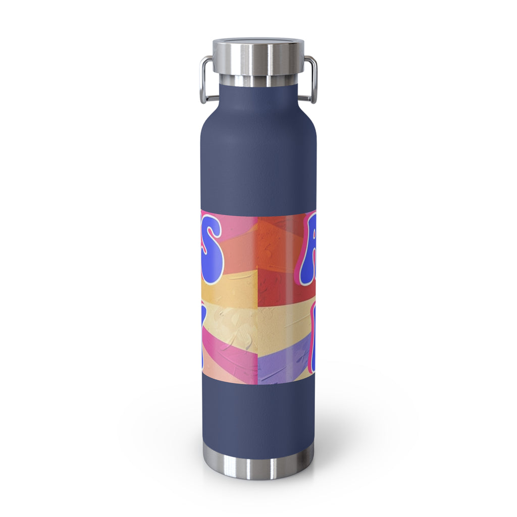 Cheerful Insulated Water Bottle, Always Be Happy, Eco-Friendly Flask, Fitness Hydration, Gift for Her, Travel Mug
